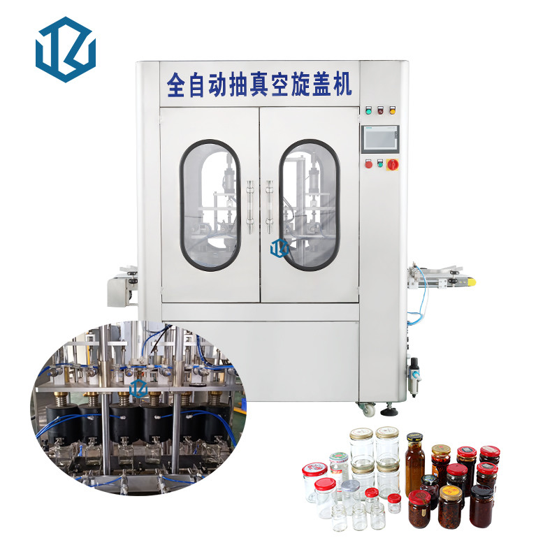 2 / 4 / 6 Heads Automatic Vacuum Capping Machine For Food Sauce Jars Glass Containers