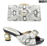 Women's Spring Season PU High Heel Shoes and Matching Bags Set Perfect for