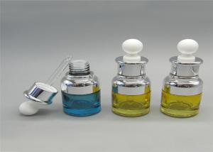 Quality Clear Round Glass Oil Dropper , 5ml Dropper Bottle For Foundation Cream wholesale