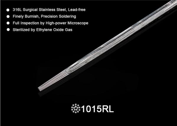 316 L Surgical Stainless Steel Round Liner RL Premium Sterile Tattoo Needle 7RL