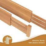 Multifunction Bamboo Kitchen Drawer Dividers , Bamboo Adjustable Drawer Dividers