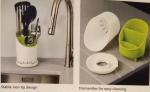 FB101803 stable non-slip base cutlery drainer and organizer