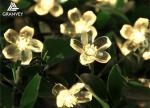 7M Solar LED Christmas Lights Flower String 50 LED With Cherry Blossoms Garland