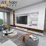 High Grade E1 Wooden TV Cabinets Furniture Designs for Modern Living Room Wall