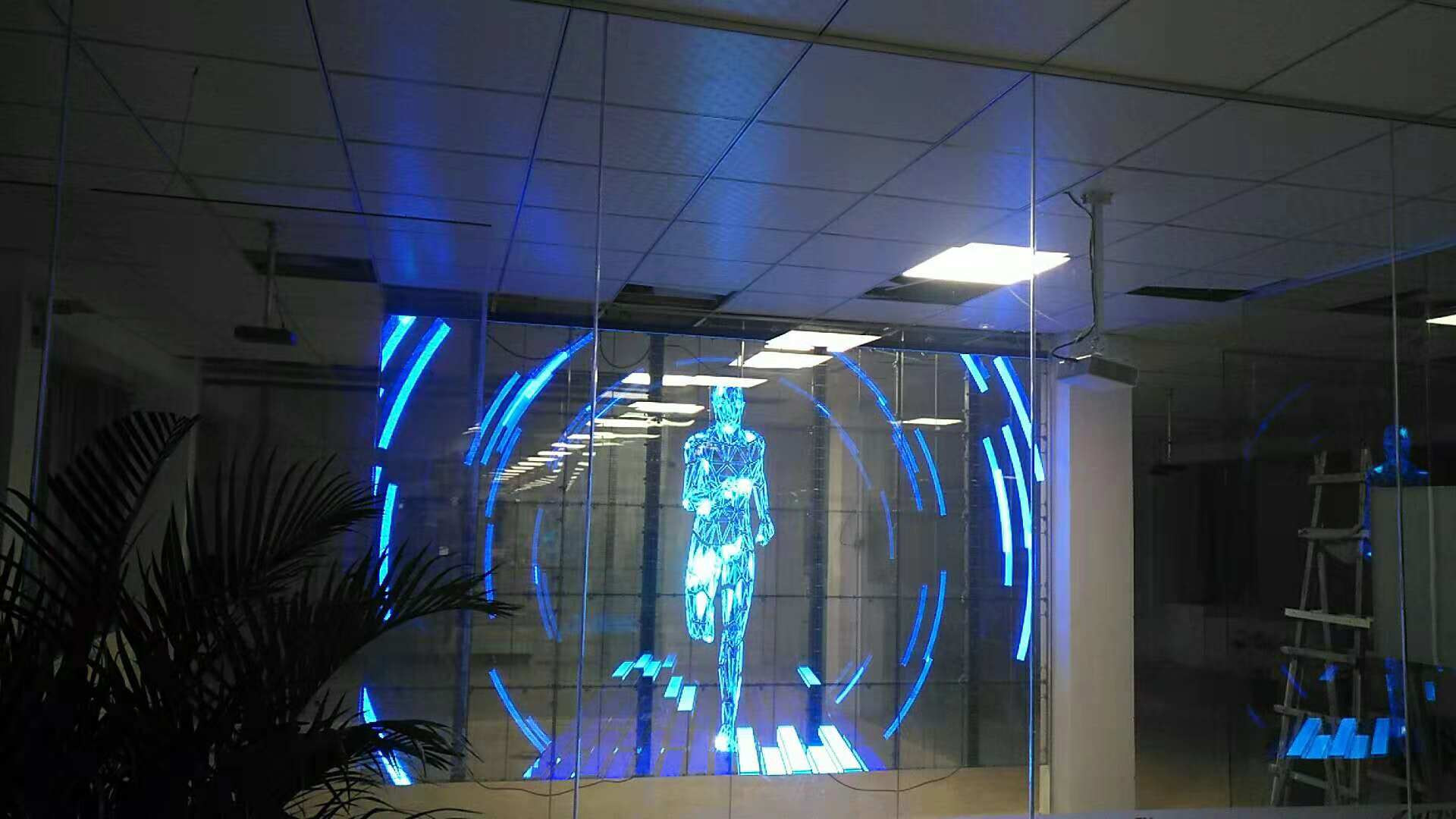 3.9mm Pixel Pitch SMD3535 Commercial Transparent Led Wall Display Screen Fixed Installastion