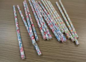 Quality Flower design paper straws Christmas party supplies paper drinking straws wholesale