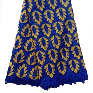Quality Customizable african lace fabrics 5 yards with many stones for wedding dress wholesale