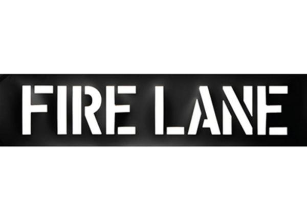 Black Reusable PVC Plastic Letter Stencils For Painting Fire Lane Symbol Custom