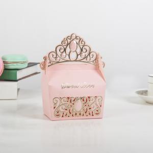 Quality 230g Whitecard Elegant Crown Childrens Wedding Favour Boxes wholesale