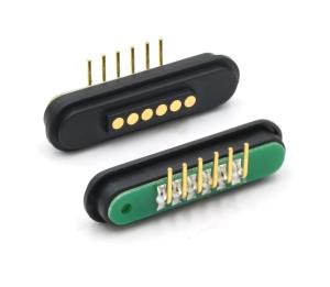 Quality DC12V Magnetic Pogo Pin Waterproof Right Angle Dip Spring Loaded Connector wholesale