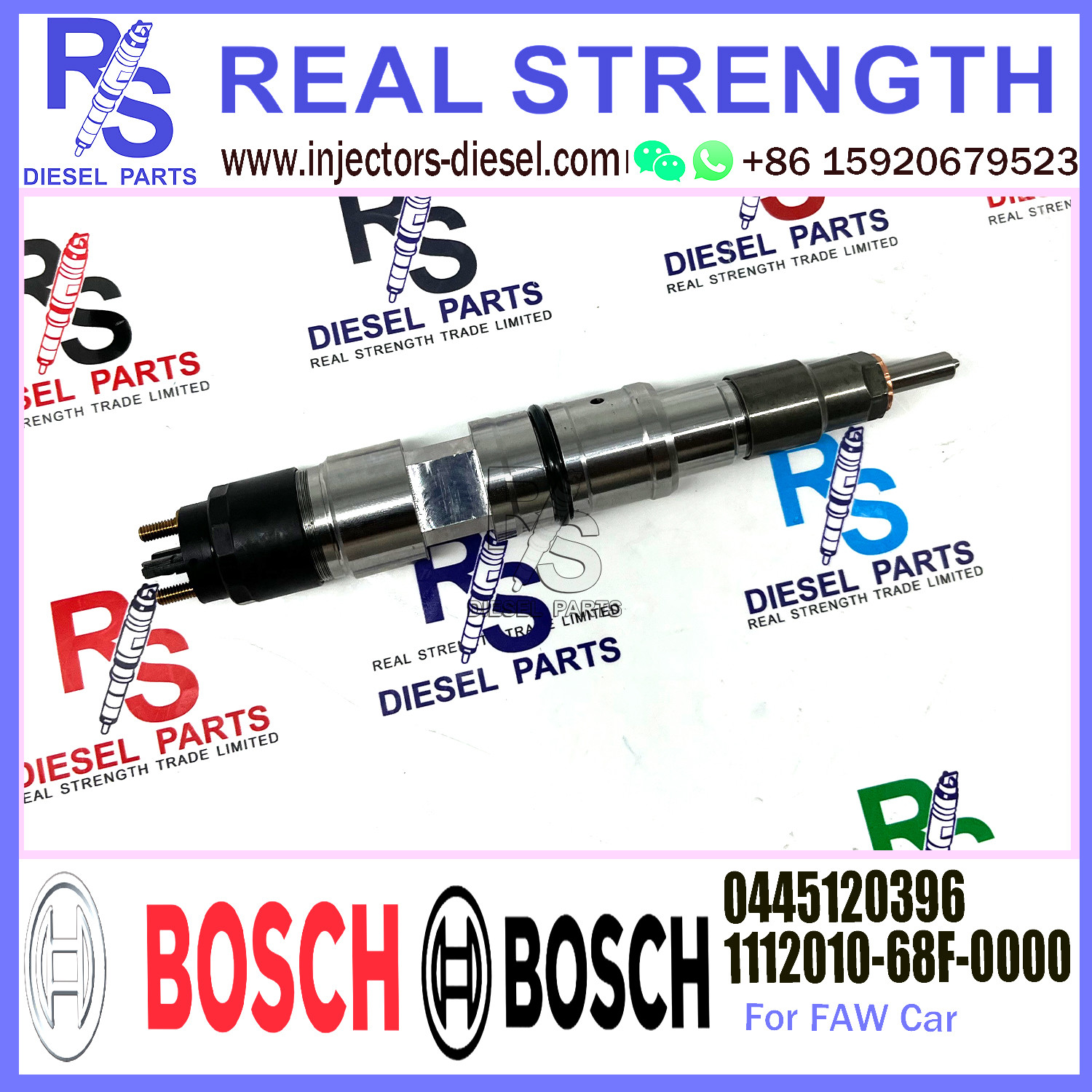 0445120396 1112010-68F-0000 Bosch Diesel Injector For FAW Jiefang De CA6DM2 EU4