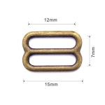 Silver / DTM Bra Strap Adjuster , Metal Bra Strap Hooks Nickel Free