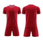 Lightweight Football Club Jersey Set Breathable Fabrics Solid Sublimation