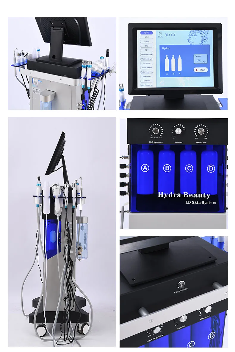 Good Price Machine 14 in 1 Skin Clean Pores Removal Oxygen Hydro Facial Machine for Beauty SPA