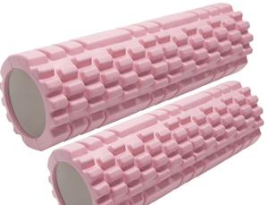 Quality Hollow Grid EVA Yoga Roller 36&quot; 18&quot; 12&quot; Muscles Neck Tissue Pink wholesale
