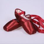 Colorful customized satin dance ballet pointe shoes with child and adult size