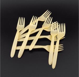 Quality 16* 2.3 cm disposable plastic PP fork beige or white color with whole sale price wholesale