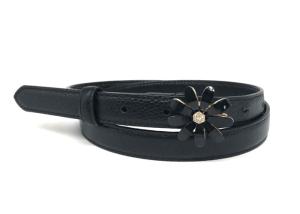 Quality 20mm Womens Genuine Leather Belt With Flower Shape Buckle wholesale