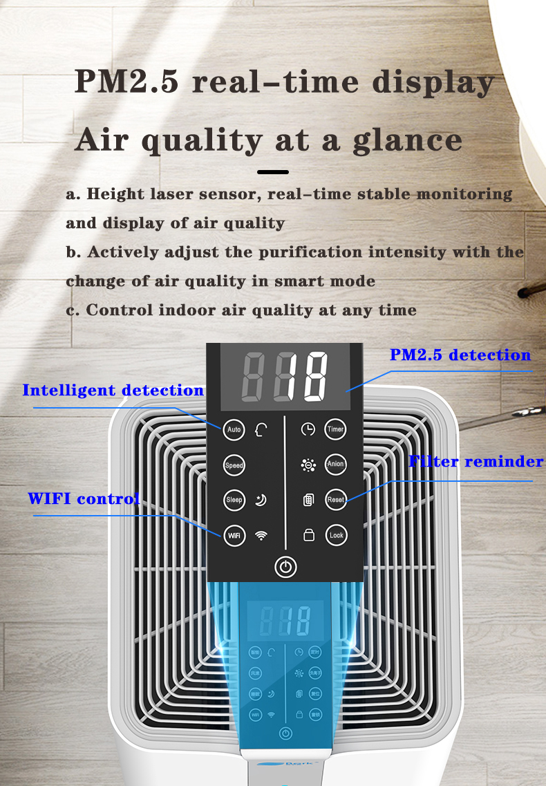 HOMEFISH Hepa Filter Commercial Air Purifier For Office Space OEM ODM