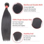100% Human Hair Weave Silky Straight Virgin Hair Bundle Unprocessed Hair