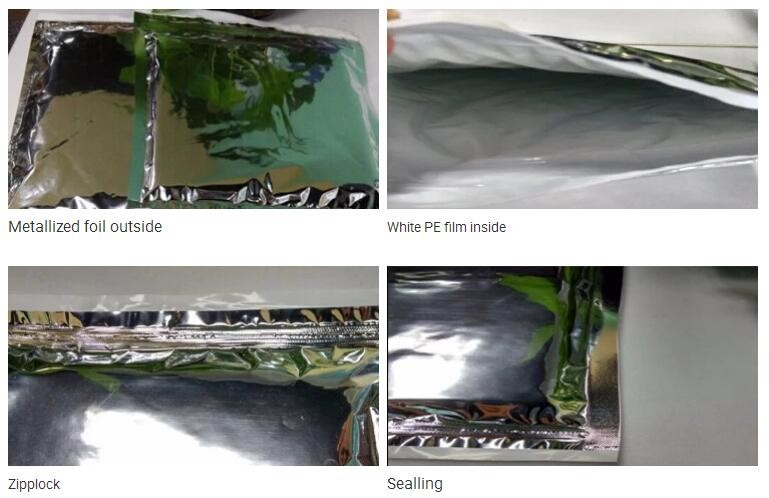 Aluminum Foil Foam Lined Insulated box liner for cold chilled food shipping Thermal Material packaging meal bag