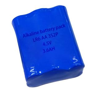 Quality MSDS AA Alkaline Battery Pack 3s2P 4.5V AA LR06 Batteries Blue wholesale