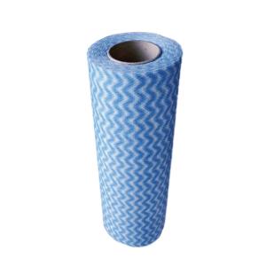 Quality 120gsm Blue Wave Printing Non Woven Spunlace Viscose Polyester wholesale