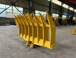 High quality strength wear resistance material excavator rake bucket for mini