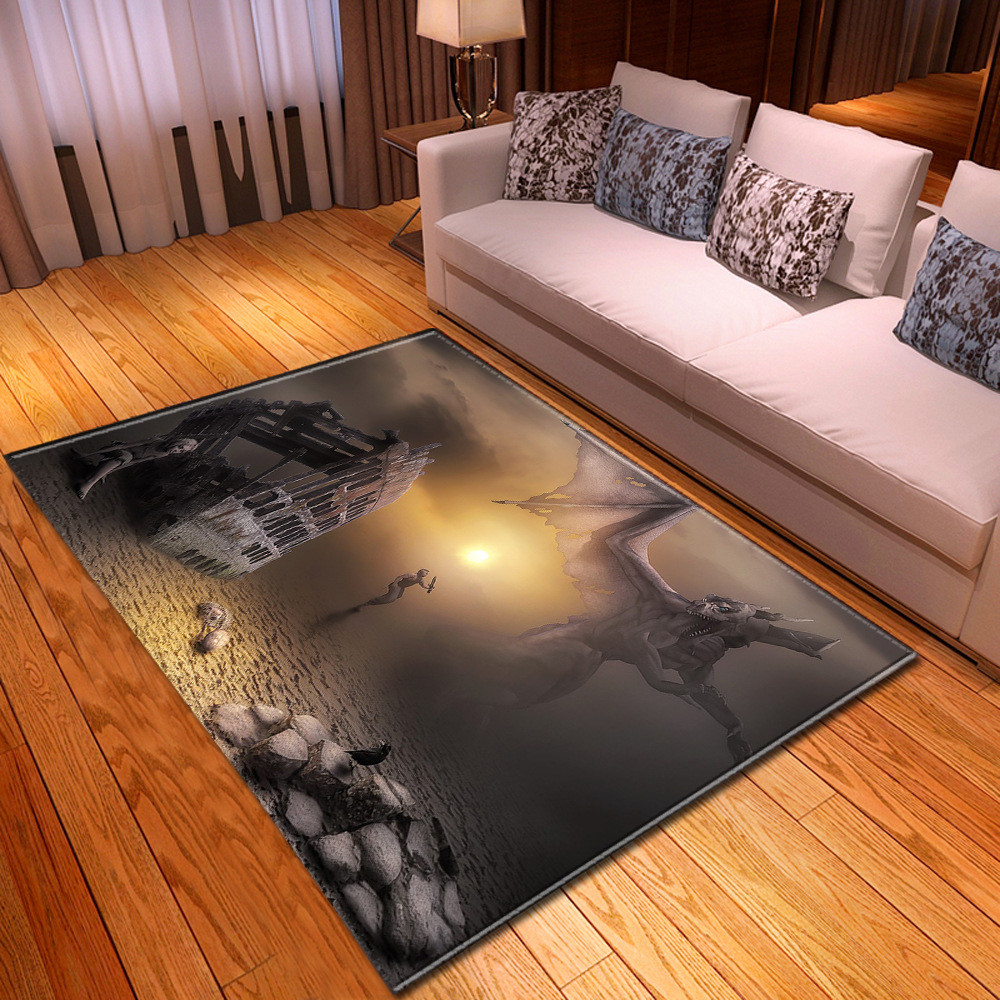 Cross border Skeleton Living Room Floor Mat Bedroom Restaurant Carpet Door Mat