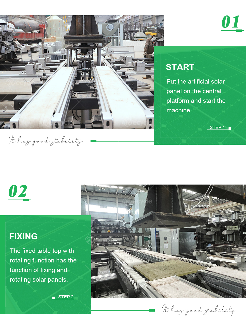 Professional Solar Panel Aluminum Frame Dismantling Machine with 5.5KW Motor Power