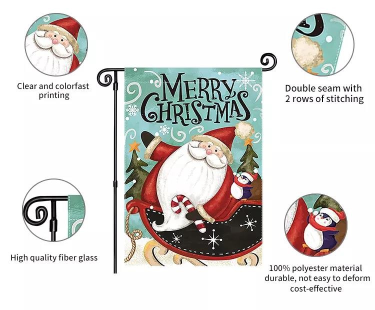 Outdoor Seasonal Decorative Garden Flags 12x18 In Double Side