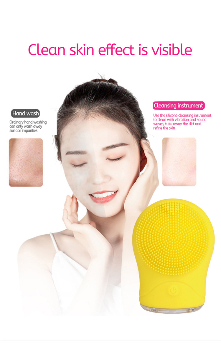 Skin Facial cleansing instrument Silicone Cleaning Face Scrubber Equipment Vibrating Massager