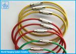 Nylon Stainless Steel Wire Rope Keychain TPU Cable Key Ring