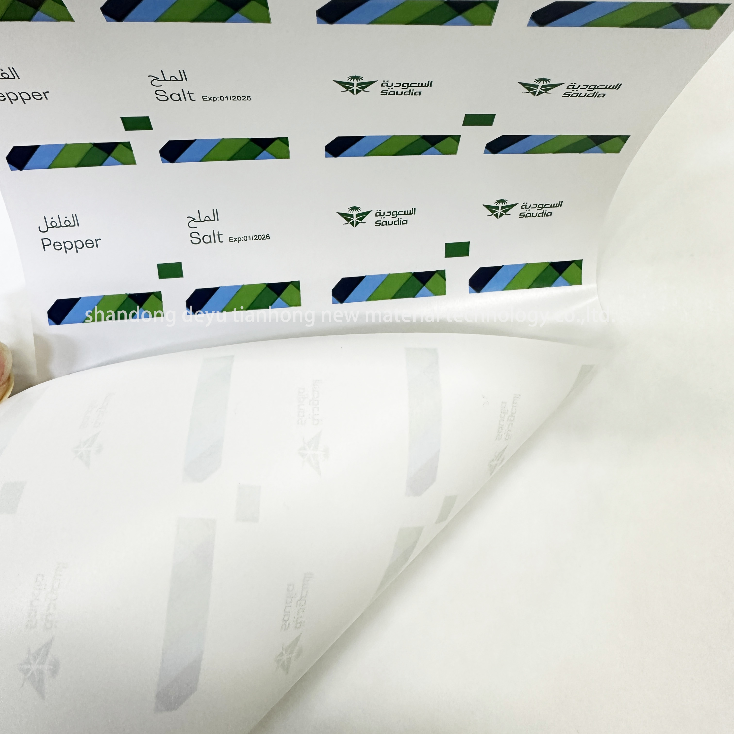 Flexographic Printing Specialty Paper for Easy Tear Salt Pepper Sugar Sachet Wrapping