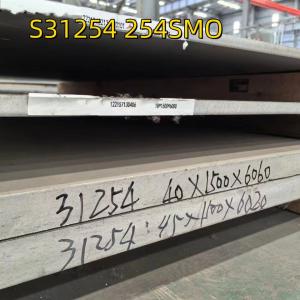 Quality ASTM A240 SS 254SMO S31254 Thick 6mm x 4' x 8 Stainless Steel Plate DIN 1.4547 F44 40*1500*6000MM wholesale