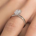 Lab Diamond Wedding Bands For Women , VVS Clarity HPHT Oval Cut Lab Grown