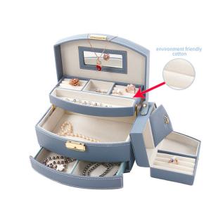 Quality Empty Leather Travel Jewellery Box , Oem Colorful Leather Storage Case wholesale