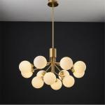 Copper Living Room Kitchen Gold Glass Ball globe chandelier Apiales Chandelier
