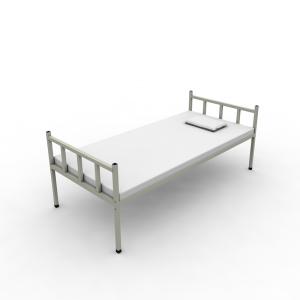 Quality Easy Assemble Knock Down Waterproof Single Layer Gray Color Steel Bed wholesale