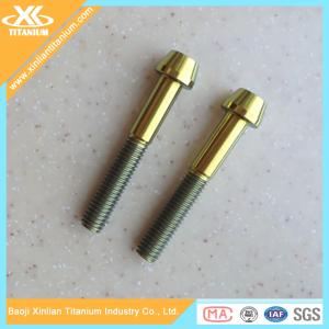 Quality Gold Anodized Gr5 Titanium Allen Head Screws wholesale