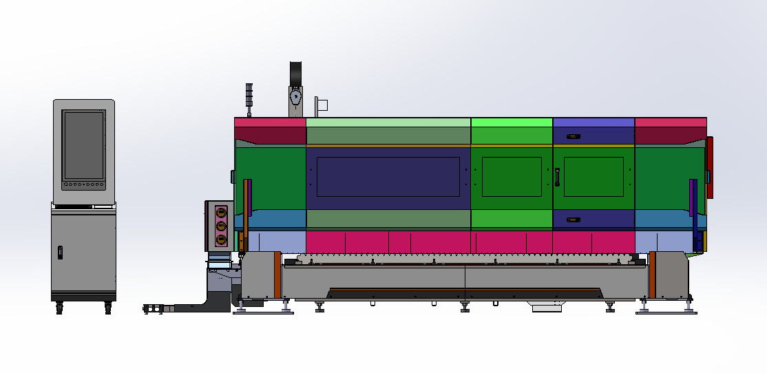 Powerful Gantry Laser Cutting Machine With Water Cooling Cypcut Control System And AC380V/50Hz Power Supply