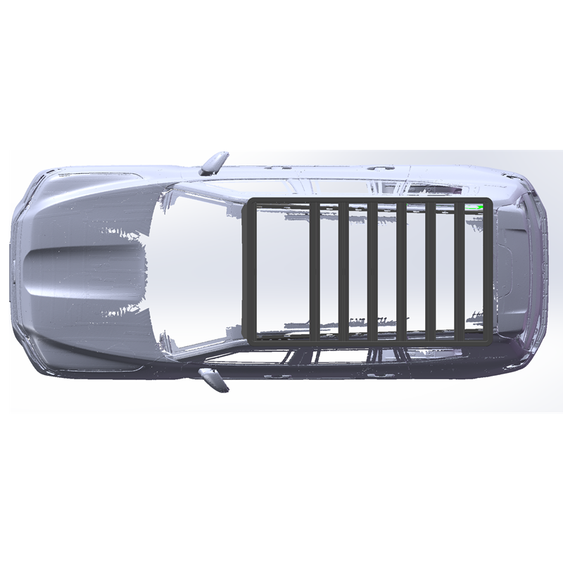 LC300 150*142*5 Flat Roof Rack Aluminum Alloy Exterior Accessories for 4X4 Vehicles