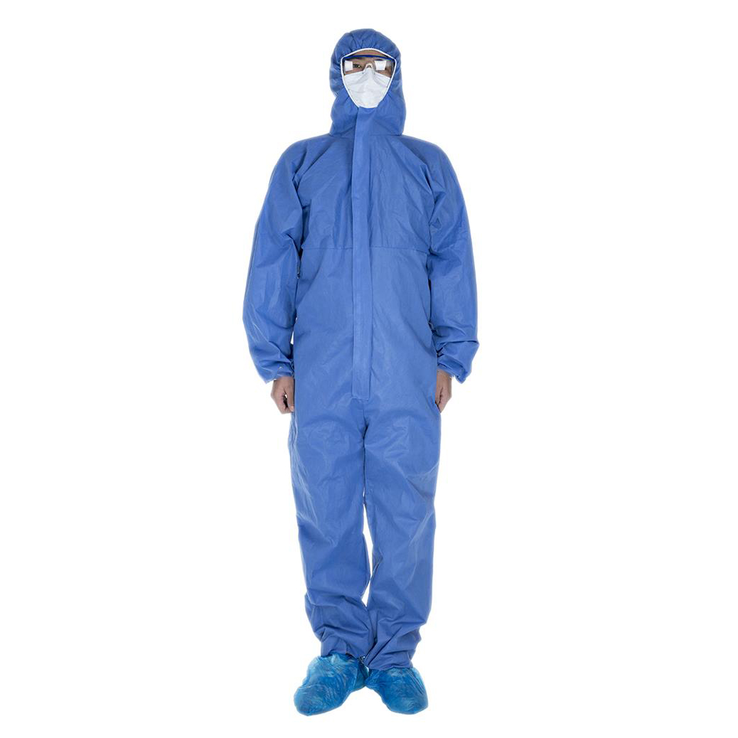OEM ODM Type 5 6 Disposable Coveralls SMS Disposable Jumpsuits One Time Use