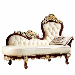 Quality Wood Carved Elegant European Luxury Chaise Lounge wholesale