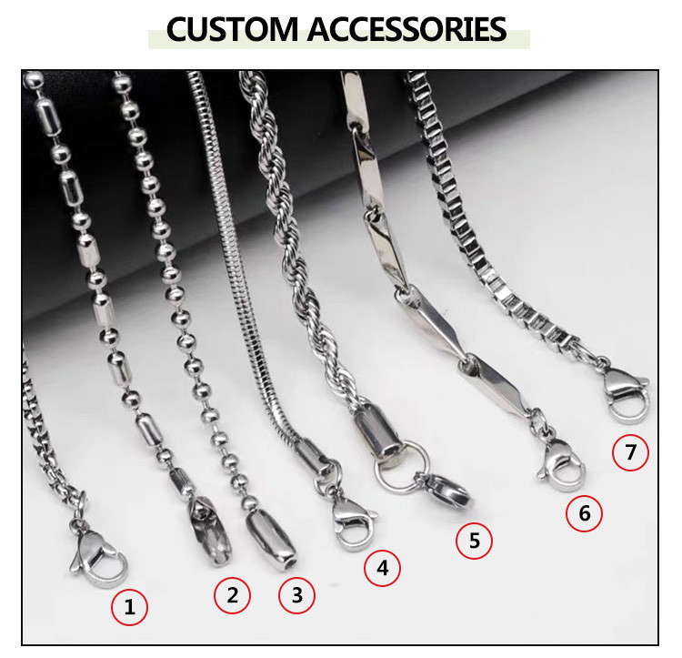 Metal Dog Tag Necklace Pendant Stainless Steel Alloy Enamel Flag Dog ID Tags