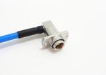 BMA Flange Mount Right Angle Silver Platedto SMA Straight Connector Cable