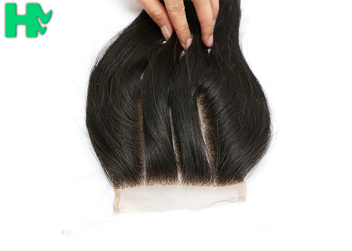 100% Human Hair Closure 4*4 Lace Closure Extension Three Part Way Straight