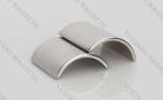 Diametrically Magnetized Neodymium Arc Magnets 54x28x30x35mm Ni Coating