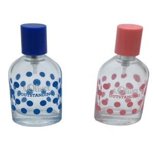China Crimp Type Men Glass Cologne Bottles , 30ml 50ml Refillable Perfume Bottle on sale