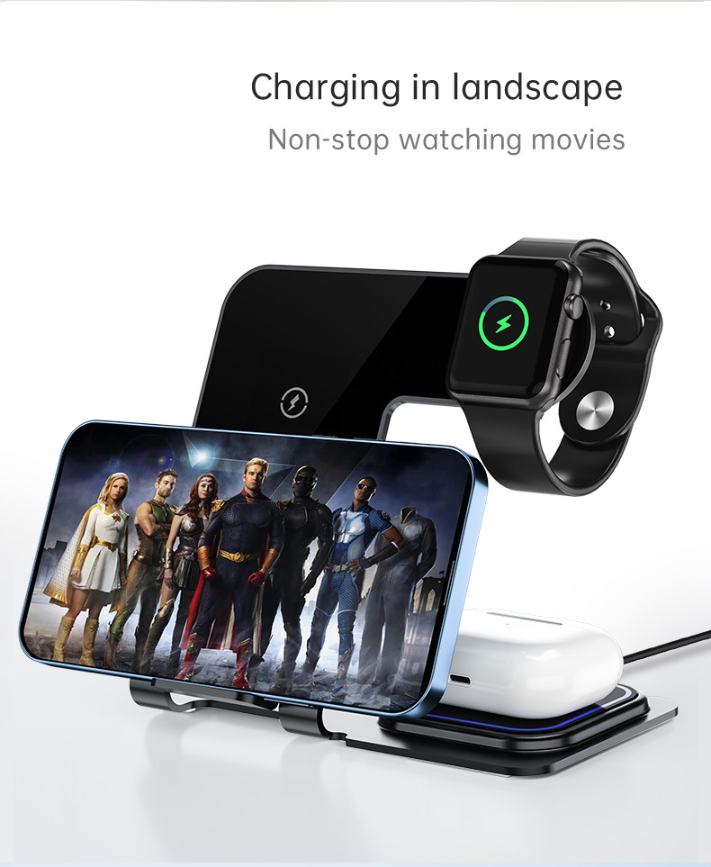 15W Qi Certified Aluminum Wireless Charger For IPhone/Samsung Phone